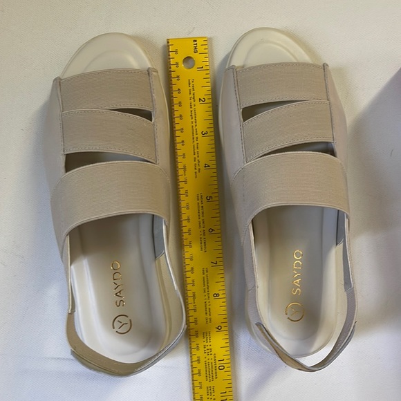 Saydo Women’s Lightweight Comfy Sandals Off White Size 38 (US 7.5 -8) - Picture 7 of 12
